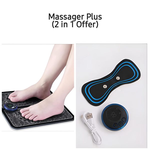 Massager Plus (2 In 1 Offer) Mini Massager -Foot Massager