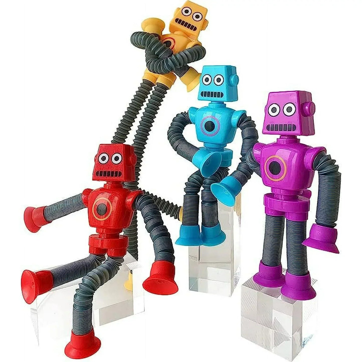 Telescopic Suction Cup Robot Toy (random Color)