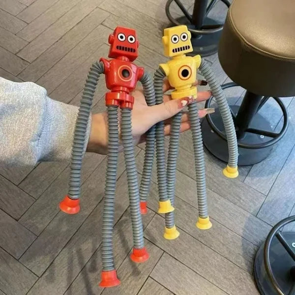 Telescopic Suction Cup Robot Toy (random Color)